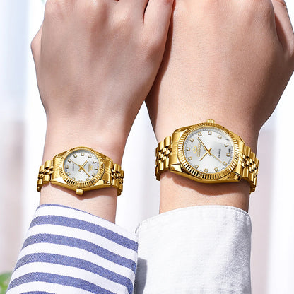 Emma - Luxury Gold Watch with Rhinestones