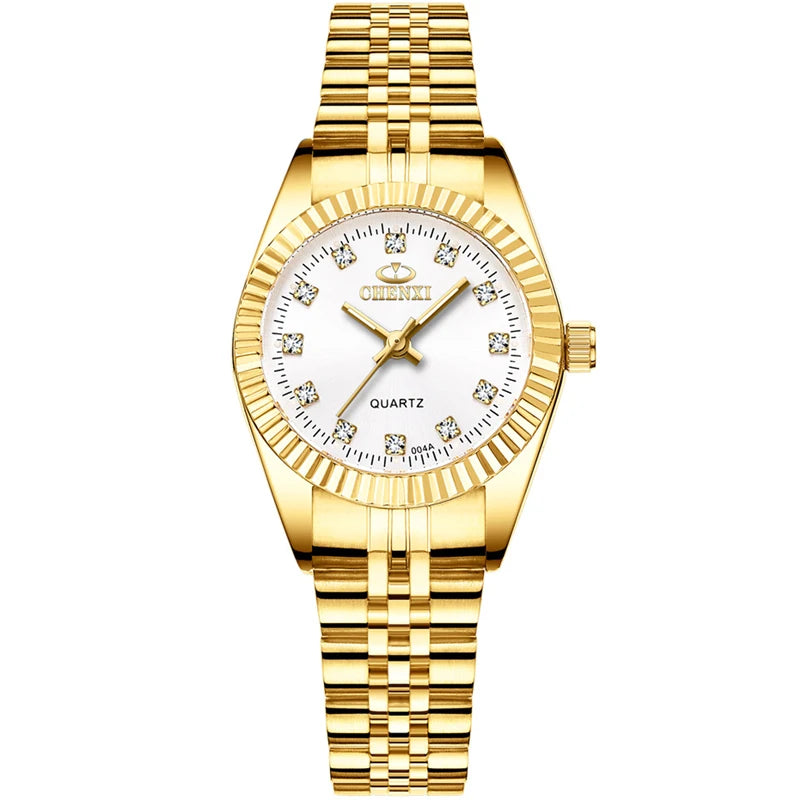 Emma - Luxury Gold Watch with Rhinestones