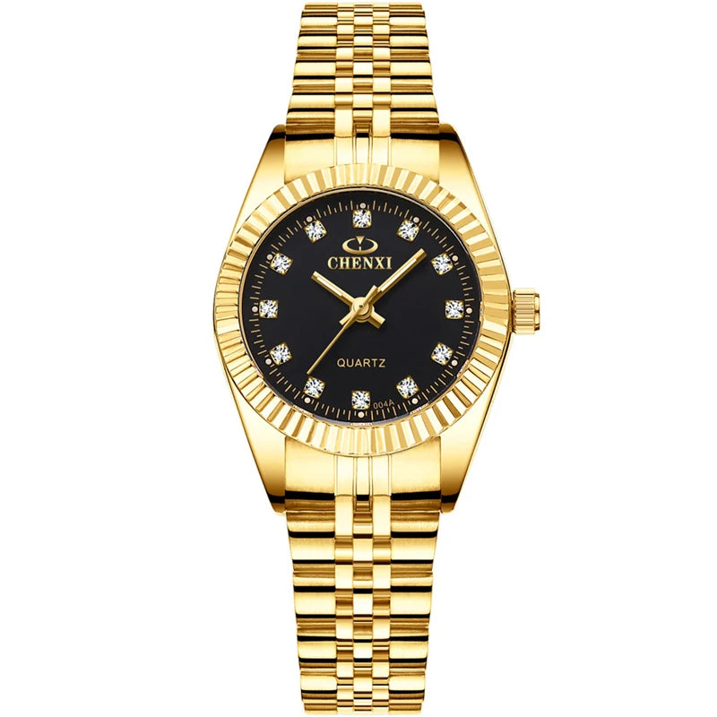 Emma - Luxury Gold Watch with Rhinestones