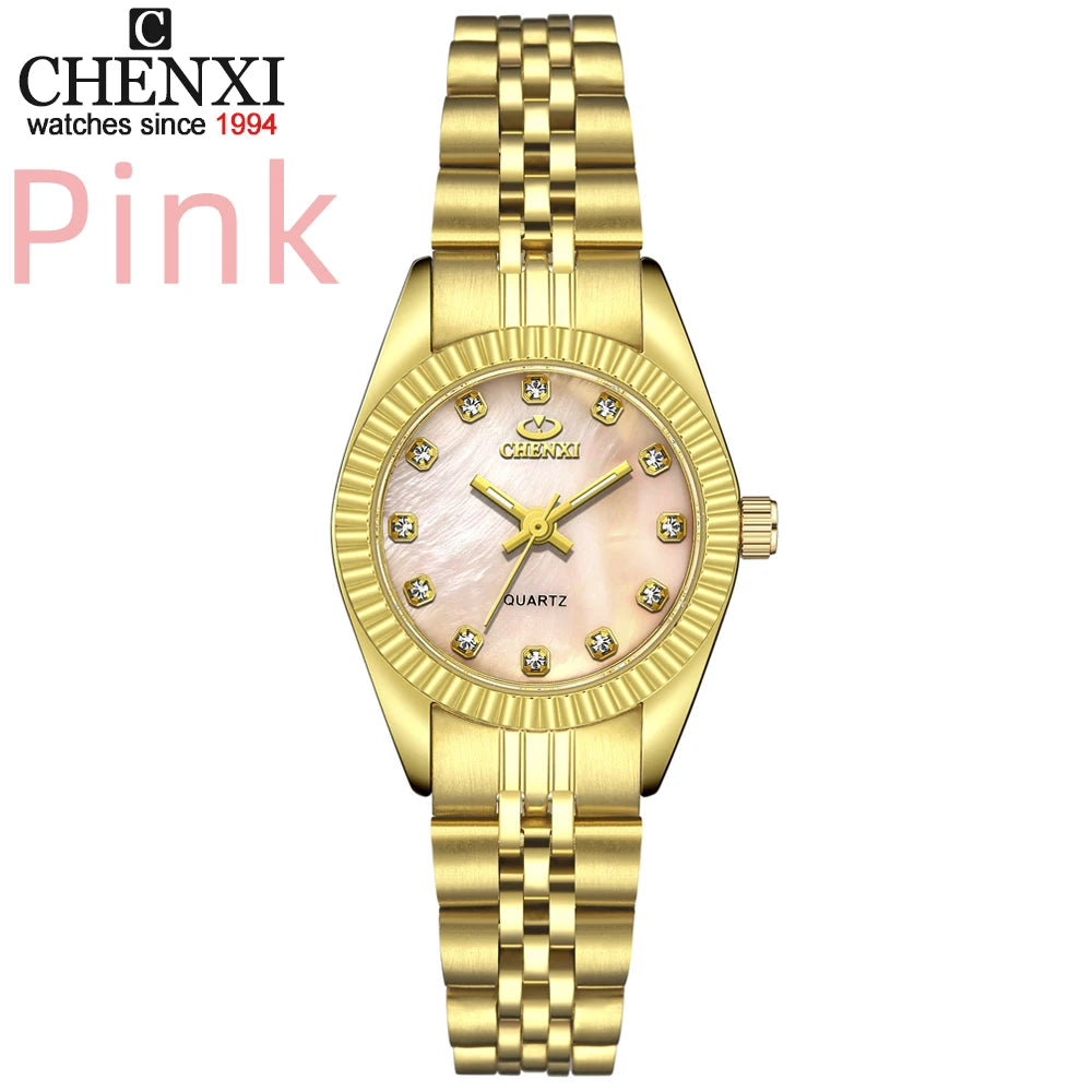 Emma - Luxury Gold Watch with Rhinestones