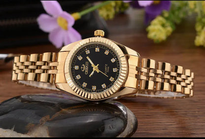 Emma - Luxury Gold Watch with Rhinestones