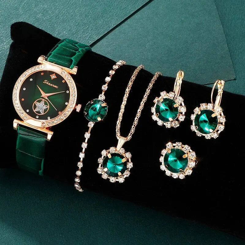 Amelia - Luxury Quartz Watch and Jewellery Set