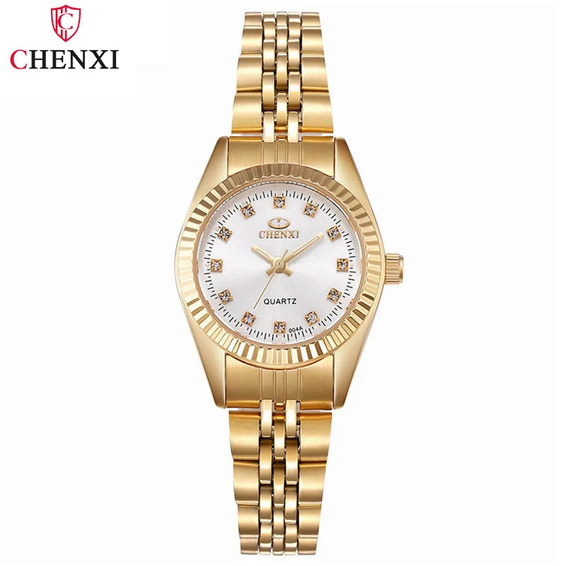 Emma - Luxury Gold Watch with Rhinestones