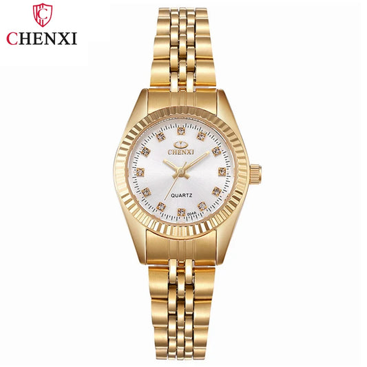 Emma - Luxury Gold Watch with Rhinestones