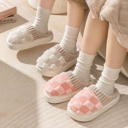 Sophie - Soft Checked Indoor Slippers