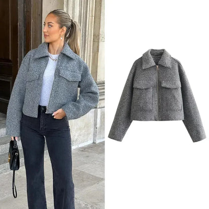 Emily - Stylish Cropped Fall-Winter Jacket