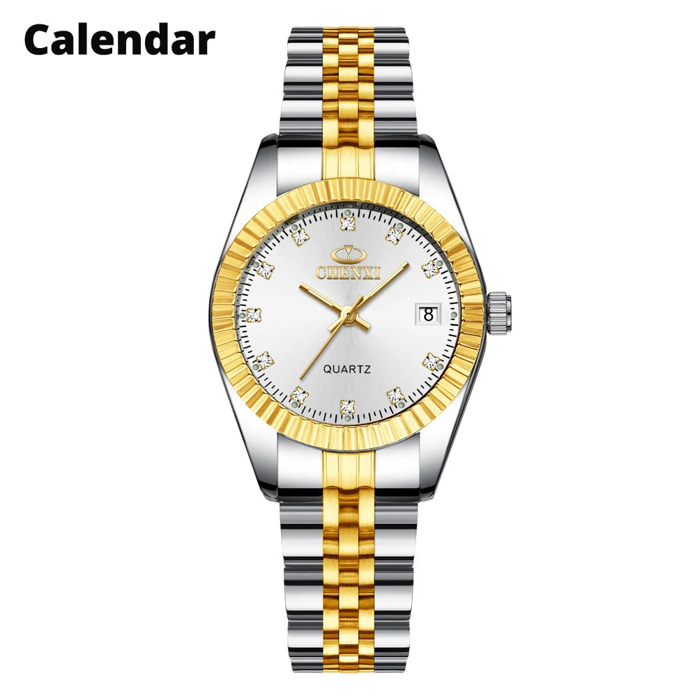 Emma - Luxury Gold Watch with Rhinestones