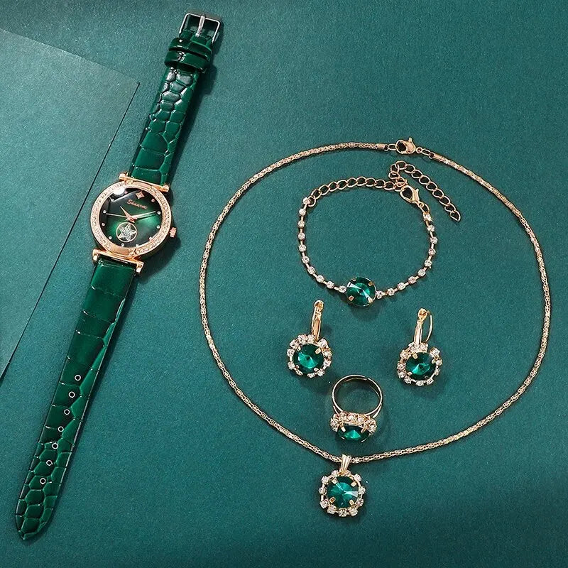 Amelia - Luxury Quartz Watch and Jewellery Set